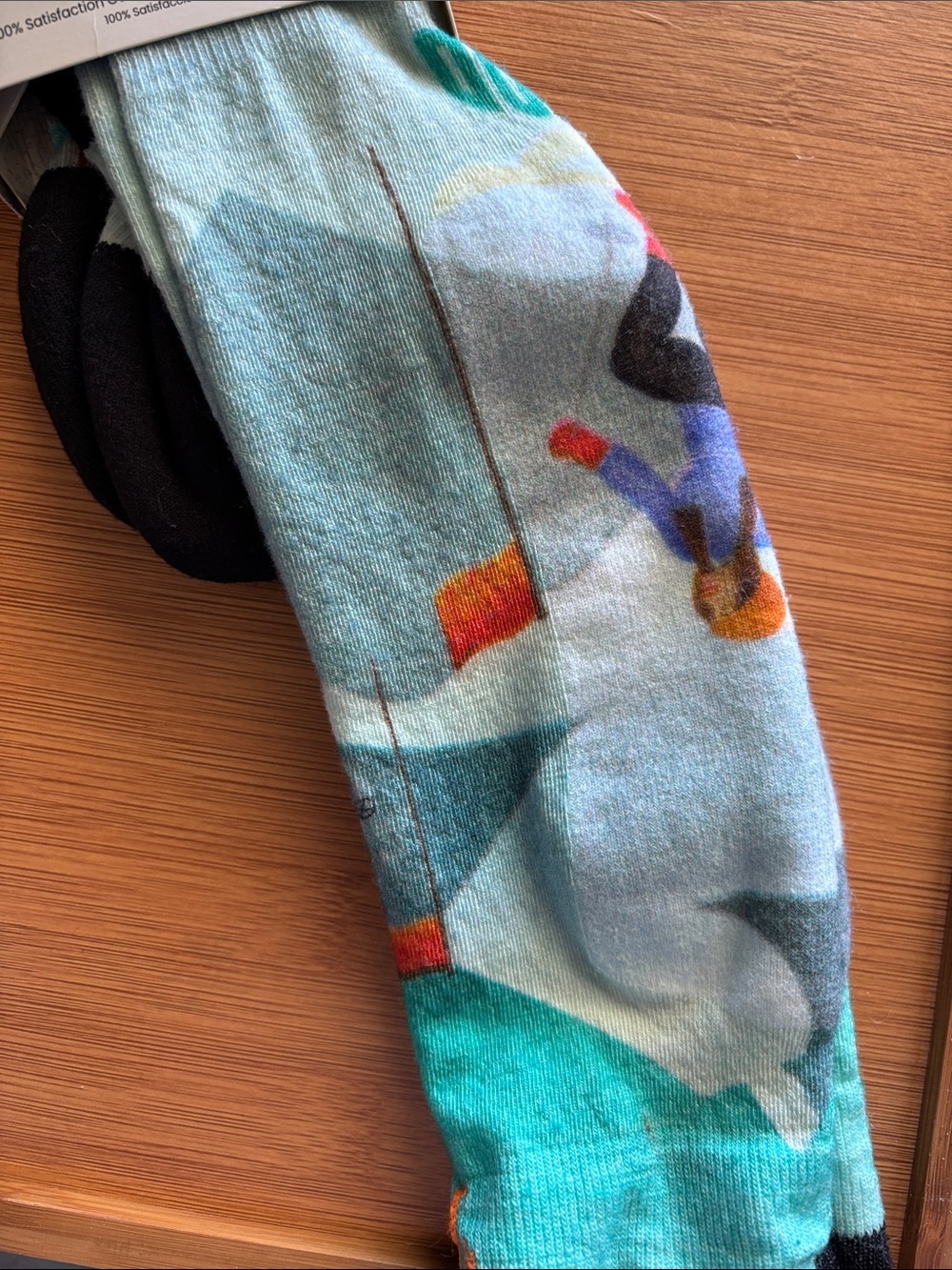 Smartwool women’s Ski Over the Cal Socks - Blue Targeted Cushion - Picture 3 of 6